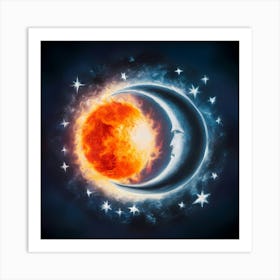 Sun And Moon Art Print