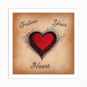 Follow Your Heart sign Art Print