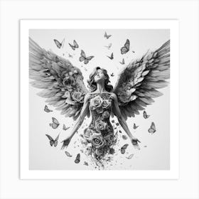 Angel With Wings 1 Art Print