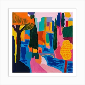 Abstract Park Collection Parc De Belleville Paris France 3 Art Print