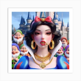 Snow White And The Seven Dwarfs 3 Art Print