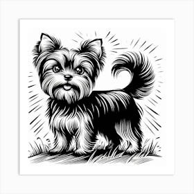 A yorkie dog 1 Art Print