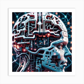 Cyborg Head 31 Art Print