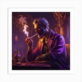 Man Smoking A Cigarette Art Print