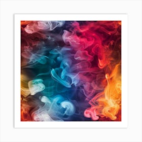 Colorful Smoke Background Art Print