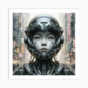 Robot Girl 23 Art Print