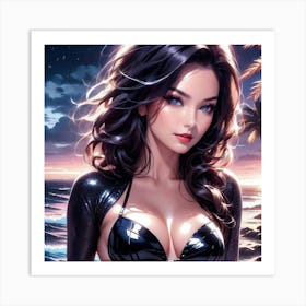 Sexy Girl In Bikini jkn Art Print