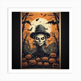 Halloween Skeleton Art Print