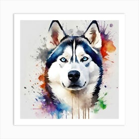 Husky Dog, National Pet Day! Art Print