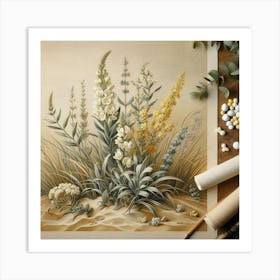 Wildflowers In The Sand Art Print