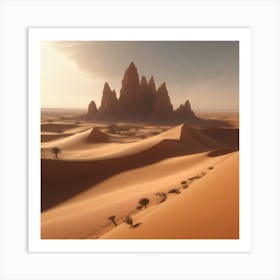 Sahara Countryside Peaceful Landscape Perfect Composition Beautiful Detailed Intricate Insanely De (11) Art Print