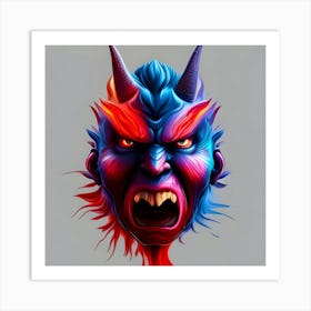 Demon Head 6 Art Print