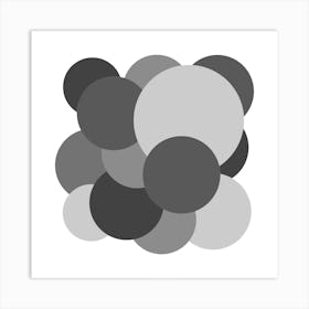 Monochrome spheres Art Print