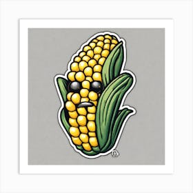 Sweetcorn As A Logo Perfect Composition Beautiful Detailed Intricate Insanely Detailed Octane Rend Art Print