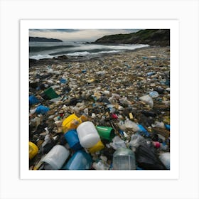 Beach Trash Art Print