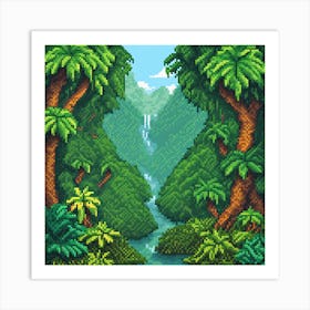 Pixel Jungle Art Print