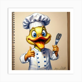 Chef Duck 14 Art Print