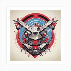 Robots Vs Robots Art Print