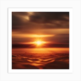 Sunset Over The Desert Art Print