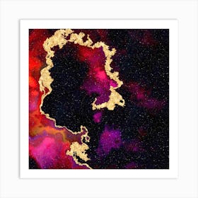 100 Nebulas in Space with Stars Abstract n.026 Art Print