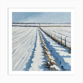 Snowy Field Art Print