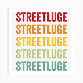 Streetluge Rainbow Design Art Print