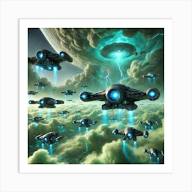 Uranian Vanguard Atmospheric Drones Art Print