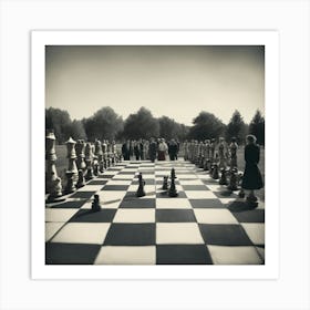 Chess Game Art Print