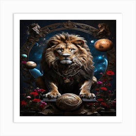 Lion Of The Zodiac Art Print