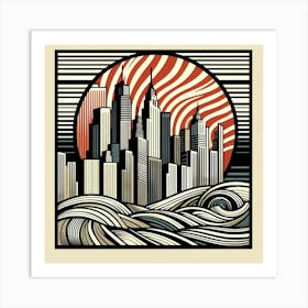 New York City Skyline 1 Art Print