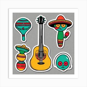 Mexican Guitar 9 Art Print