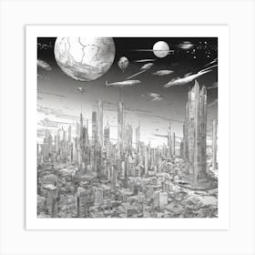 Futuristic Cityscape 46 Art Print