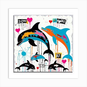 Dolphins Art Print