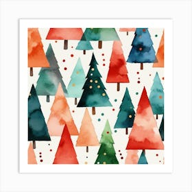 Christmas Trees Art Print