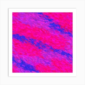 Dopamine pink brush strokes Art Print