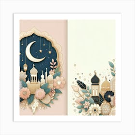 Muslim Holiday Greeting Card 11 Art Print