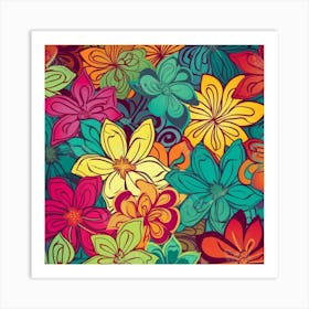 Floral Pattern 1 Art Print