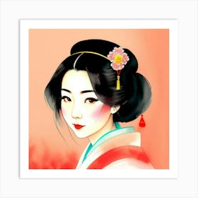 Traditional Geisha Art Print