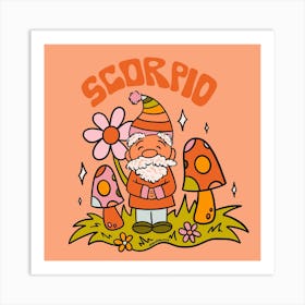 Scorpio Gnome Art Print