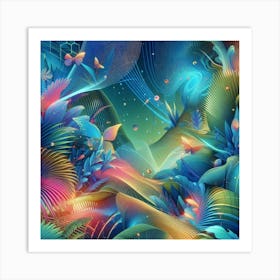 Psychedelic Jungle 1 Art Print