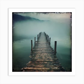 Pier In The Mist Art Print