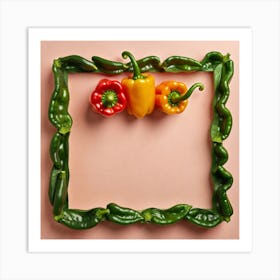 Frame Of Peppers 17 Art Print