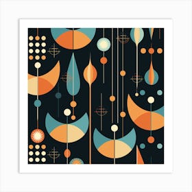 Abstract Geometric Pattern Vector Art Print