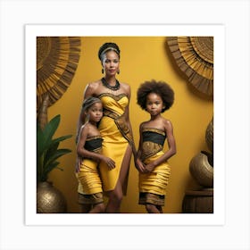 African Family Portrait 3 Art Print