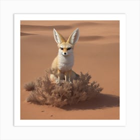 Dreamshaper V7 Amidst This Arid Beauty A Creature Of Pure Ench 1 Art Print