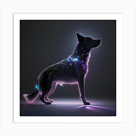 Glowing dog Art Print