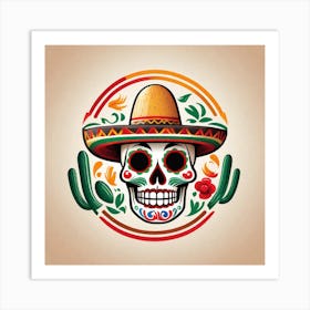 Day Of The Dead Skull 144 Art Print