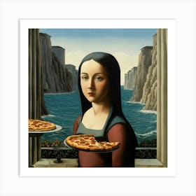 The Venus Offers A Huge Pizza To Us And There Is A (1) Art Print
