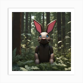 Rabbit In The Woods 30 Art Print