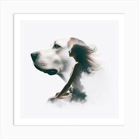 Portrait Of A Dog Art Print